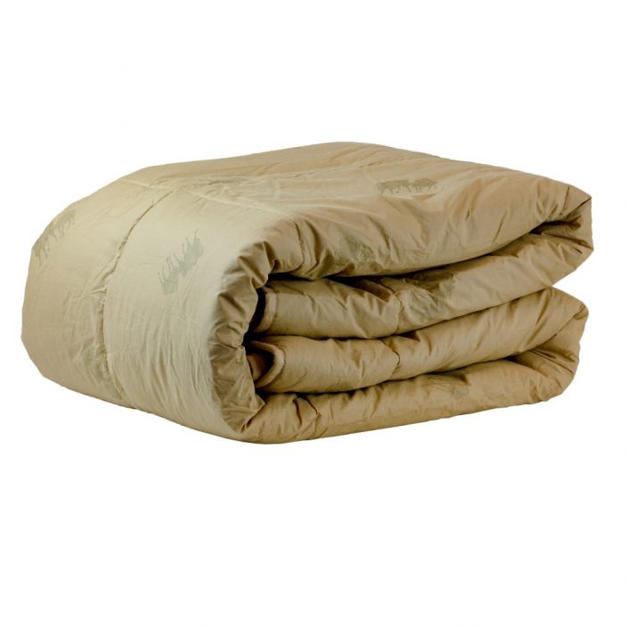 Wellness Device 100% Natural Camel Pure Wool Hair Winter Comforter Extra Weight - 450 GSM in 100% Down-Proof Cotton 233TC