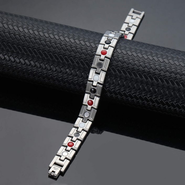 Stainless Steel Energy Bracelet 4-in-1. 2 Colors available. Model B041